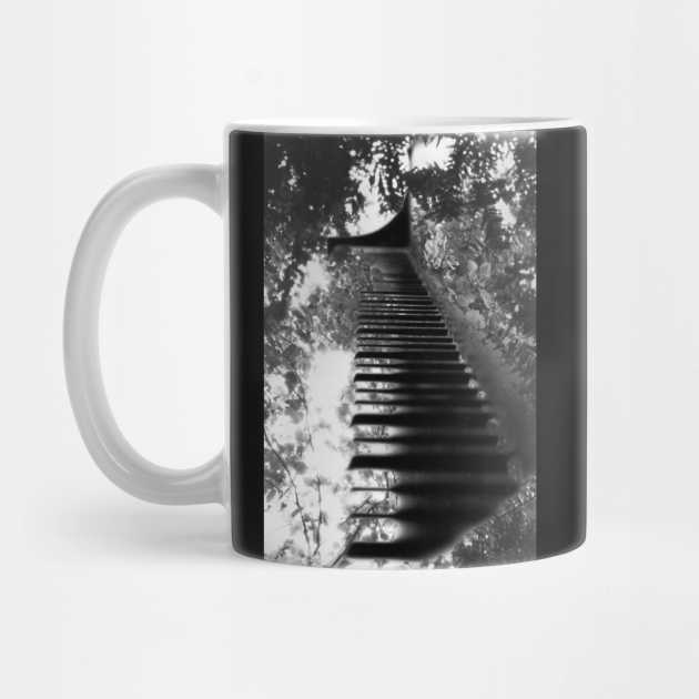 Piano in the Trees (B&W) by Voice0Reason